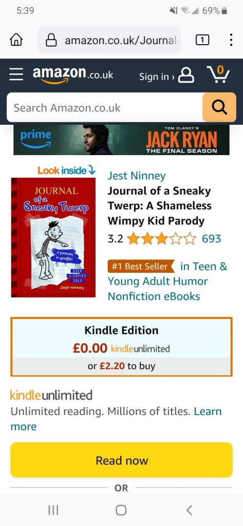Journal of a Sneaky Twerp #1 in Teen & Young Adult Humor Nonfiction eBooks on Amazon UK