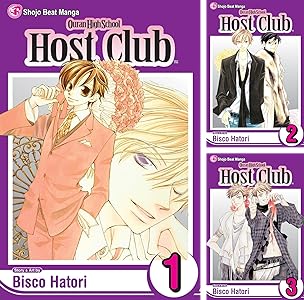 Ouran High School Host Club Volume 1-3 by Bisco Hatori book covers