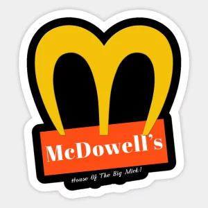McDowell's parody McDonald's logo